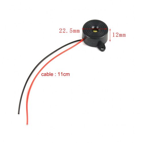 JZK Pack of 5 DC3-24 V Electronic Buzzer, Electronic Alarm Transmitter, Piezo Buzzer, Active Buzzer Alarm, Electronic Alarm Buzzer with Wire Lines