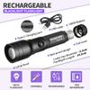 Zoom 395nm UV Light Blacklight Rechargeable Tactical LED Flashlight Lamp