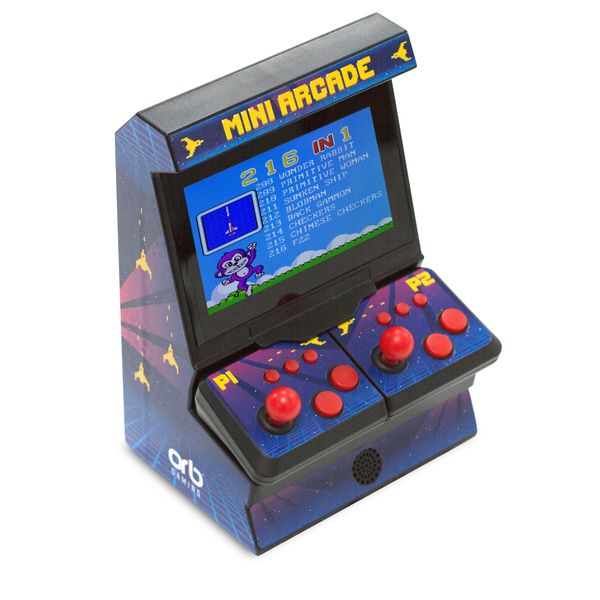 Mini Arcade Machine, handheld console, Plug and Play TV Games, 2 Player, 300 In-Built Games, 8-Bit Retro Arcade Games, 4.3” Full Colour Screen, 2 x Wireless Joysticks, for Men and Women - Thumbs Up!