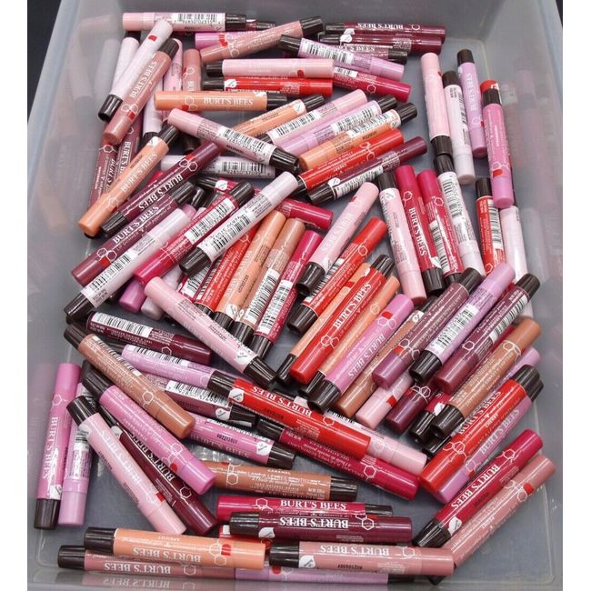 95 Piece Burt's Bees  Lip Shimmer W/ Peppermint Oil Mixed Lot ~ New & Sealed