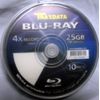 Traxdata Blu-Ray 25Gb 4x BD-R Blank Discs - White Inkjet Printable (10 Pack)
