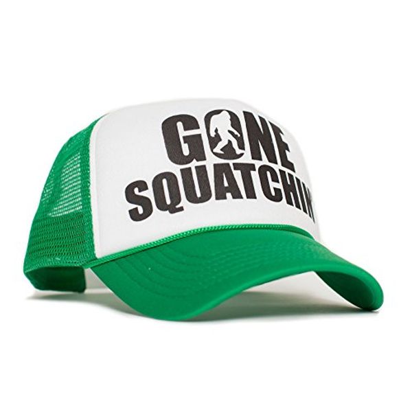 Gone Squatchin' Unisex-Adult Trucker Hat -One-Size Green/White