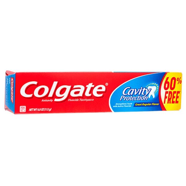 Colgate Cavity Protection Toothpaste with Fluoride - 2.5 Ounce + 60% Free - 2 Pack