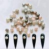 200pcs 8mm Mixed Nail Art Half Ball Plastic Mallet Nail Art Decoration (8MM-Mixed Color)