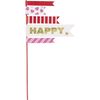 Valentine's Day Pennant Flag Cake Toppers, 2ct