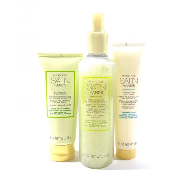 MARY KAY WHITE TEA & CITRUS SATIN HANDS PAMPERING SET~090638~FULL SIZE!