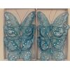 Glitter Mesh Butterflies 18cm x6 (Turquoise)