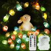 Easter Eggs Decor Lights,12.8Ft 40LED Multi Color Small Fairy Lights with Rem...