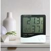 Indoor Bedroom Digital LCD Temperature Humidity Meter Clock Home Thermometer