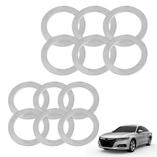 12pcs Transmission Fluid and Rear Differential Oil Drain Plug Crush Washer Gasket Seal Compatible with Acura OEM PN Part# 94109-2000 (6pcs) & 90471-PX4-000 (6pcs)