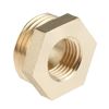 1 1/2" x 1" Brass Hexagon Threaded Bush