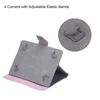 sourcing map Universal 8 Inch Tablet Case, Protective Folio PU Leather Shell Case for 8.0-8.7 Inch Touchscreen Tablet, Pink