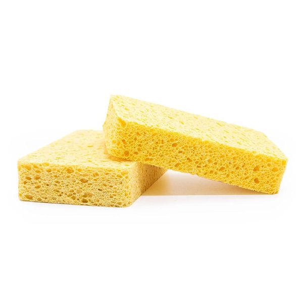 4every Set of 4 Water Absorbent, Quick Drying, Cellulose, Kitchen Sponge, Kitchen Compression, Cellulo, Dishwasher, For Kitchen, Table/Bath, Clean, Sanitary, Scratch-Resistant, Antibacterial, Long, Yellow