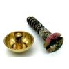 4 x Mirror Screws 25mm 1" with Brass Dome Head
