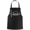 Barbecue Apron with Sayings Keiler Heartbeat, black