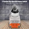 Key Switch 2 Position Key Operated Rotary Switch Mount Key Lock Rotary Select Selector 22mm with Strong Insulation Performance