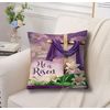 Easter "He is Risen" Decorative Throw Pillow Cover 18 x 18 inches