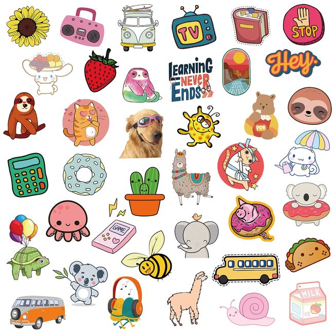 Stickers for Water Bottles, 100 Pack Stickers for Kids Teens Waterproof  Cute Vinyl Stickers Laptop Skateboard Luggage Computer Stickers for Teens  Girls Kids 