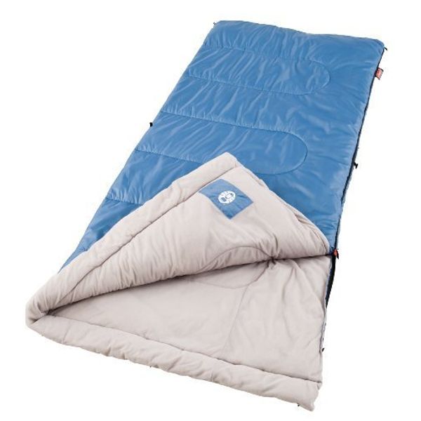 Coleman Sun Ridge Cool-Weather Sleeping Bag 40°F Lightweight for Adults, Camping Sleeping Bag with Easy Packing and Draft Tube to Prevent Heat from Escaping