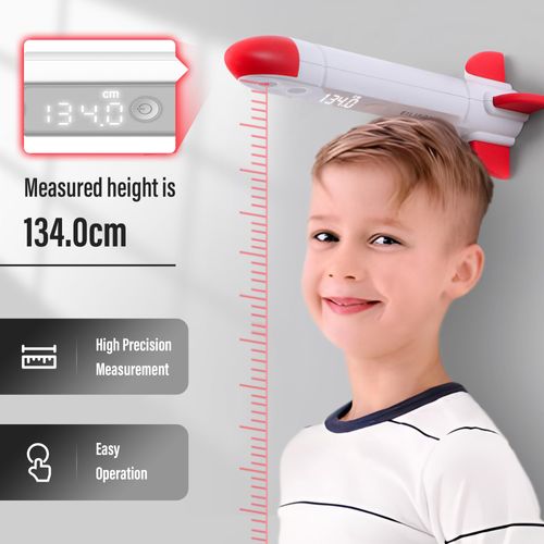 EILISON Handheld Digital Height Measuring Device Ultrasonic Measuring Instrument with App Sync, Portable Adjustable Stadiometer for Kids and Adults, Accurate from 30cm to 200cm with LED Display