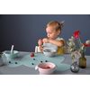 LÄSSIG Little Chums Mouse Silicone Bib with Crumb Catcher Grey