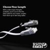 rhinocables Flat Ethernet Cat5e Network Patch Cable Slim Thin Low Profile LAN Patch Internet Lead for Xbox, PS4, Modem, Router, PC, Smart TV, Android Box 'Grey, 15m'