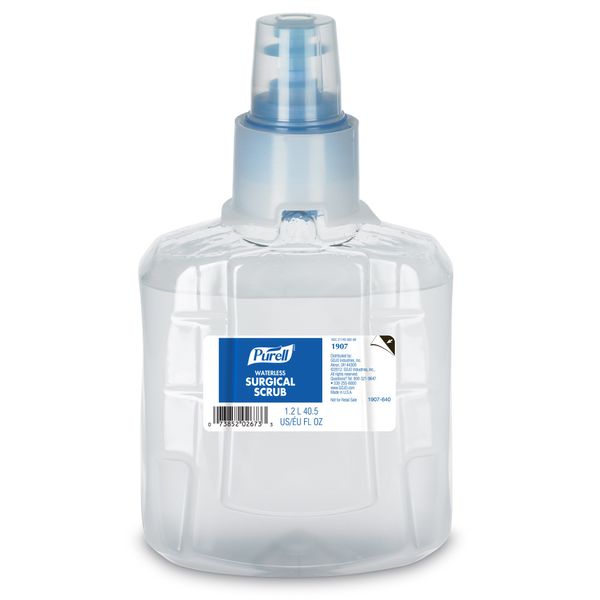 PURELL Waterless Surgical Scrub, 1200 mL Surgical Scrub Refill for PURELL LTX-12 Touch-Free Dispenser (Pack of 2) - 1907-02