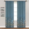 Lush Decor Flower Drops Window Curtain Single Panel, 95" L x 42" W, Blue