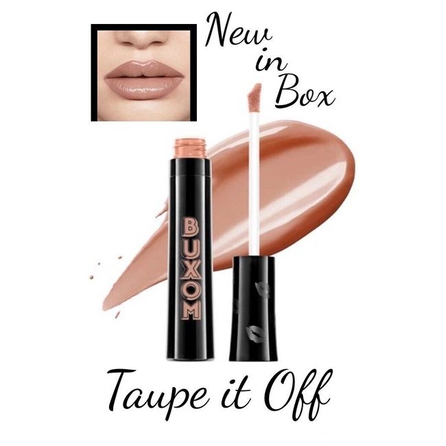 Buxom Va-Va Plump Shiny Liquid Lipstick (TAUPE IT OFF) 0.11oz/3.5mL NUDE Neutral