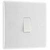 BG Electrical 812-01 Single Light Switch, White Moulded, 2-Way, 16AX