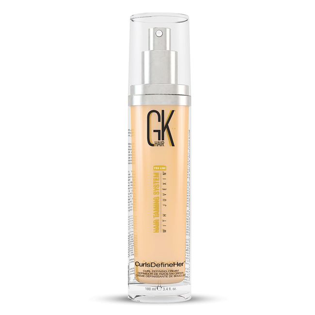 Küresel Keratin GKhair BuklelerDefine Onu (100 ml / 3.4 fl. Oz) | Curl Aktivatör/Nemlendirici Krem, Doğal Saçlar İçin Kabarma Kontrolü