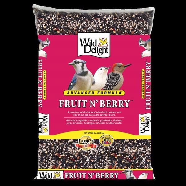 Wild Delight Fruit N Berry Assorted Species Sunflower Seeds Wild Bird Food 20 lb