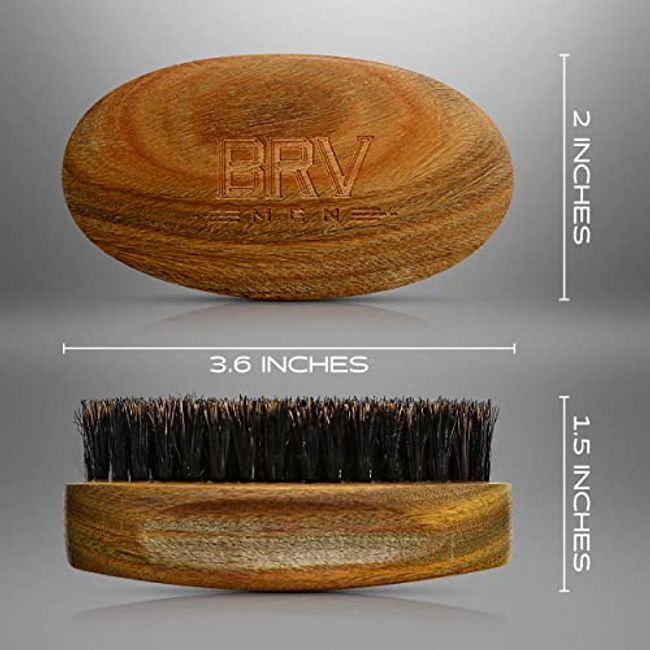 Sophisticated Wild Mens Stiff Boar Bristle Facial Hair Brush