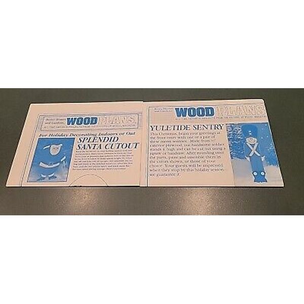 Better Homes & Gardens Wood Plans Uncut Lot of 2 Santa & Yuletide Sentry Soldier