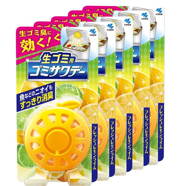 Kobayashi Pharmaceutical Garbage Sawaday Trash Can for Food Garbage Deodorizing Freshener Fresh Lemon Lime Scent 0.1 fl oz (2.7 ml) x 5 Packs