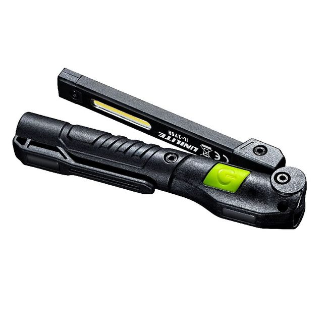 Unilite IL-175R USB Rechargeable High Grade LED Slim Folding Pocket Inspection Light | 175 Lumen | Additional Rear & Top Torch | Strong Magnetic Base | Type C Fast Charge