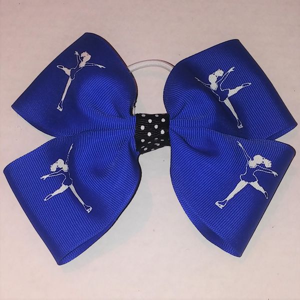 Ice Skating Hair Bow Royal