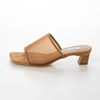 Evor IU5150 Women's Soft Tulle Mule Sandals, BL