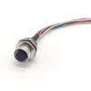 Elecbee M12 Assembly Cable Screw Mounting M16 Thread with Wire AWG26 1M Shield (A Code 12 Pin Female Back Mount)