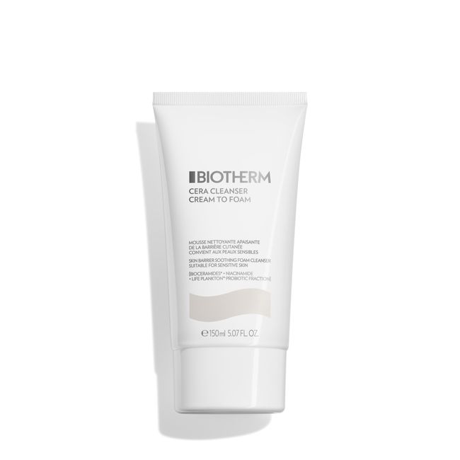 Biotherm Cera Foam Cleanser, erfrischender und porentief wirksamer Reinigungsschaum für Frauen, mit Life Plankton, intensives Reinigungsgel für gepflegte Haut, Reinigungscreme für Damen, 150 ml