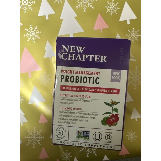 New Chapter Weight Management Probiotic Supplement 30 Vegan Caps Exp 01/24