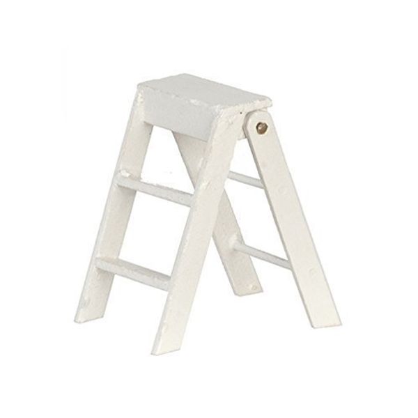 Melody Jane Dollhouse White Step Ladders Small Miniature 2 inch High Accessory