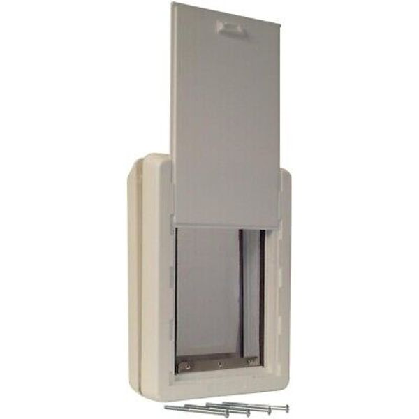 Medium Dog Door with Double Vinyl Flap & Adjustable Frame for Max Insulation