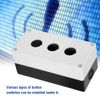 BX3 Push Button Switch Box 22 mm 3 Holes Push Button Switch Control Box Waterproof Dustproof Protective Case (White)