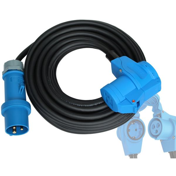 CEE Camping Cable 5 m H07 3 x 2.5 mm with CEE Angle Coupling Caravan Boat