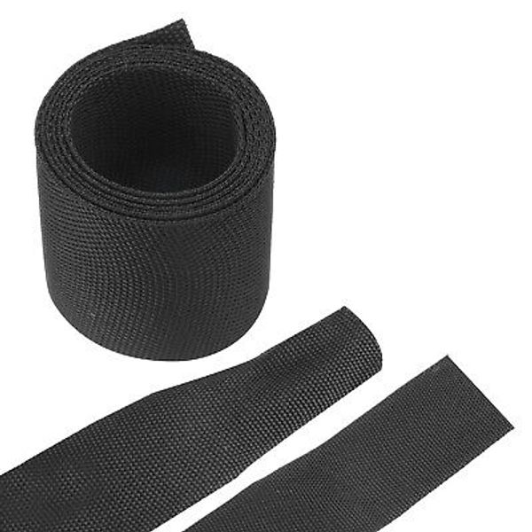 Braided Cable Sleeves , 2" 3ft Black PET Heat Shrinkable Cord Protector