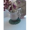 Vase Planter Dancing Rabbit. Easter vase, Bunny Plates, Ceramic Bunny Rabbit