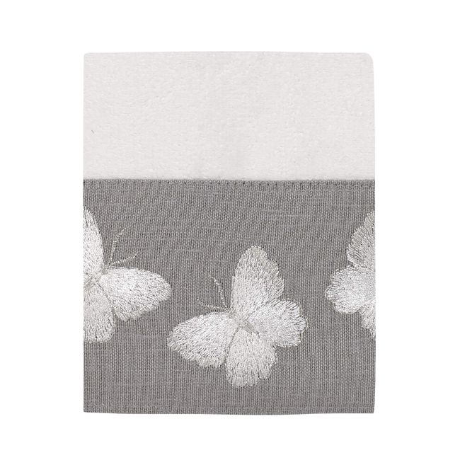 Avanti Linens - Washcloth, Soft & Absorbent Cotton Towel (Yara Collection, White)