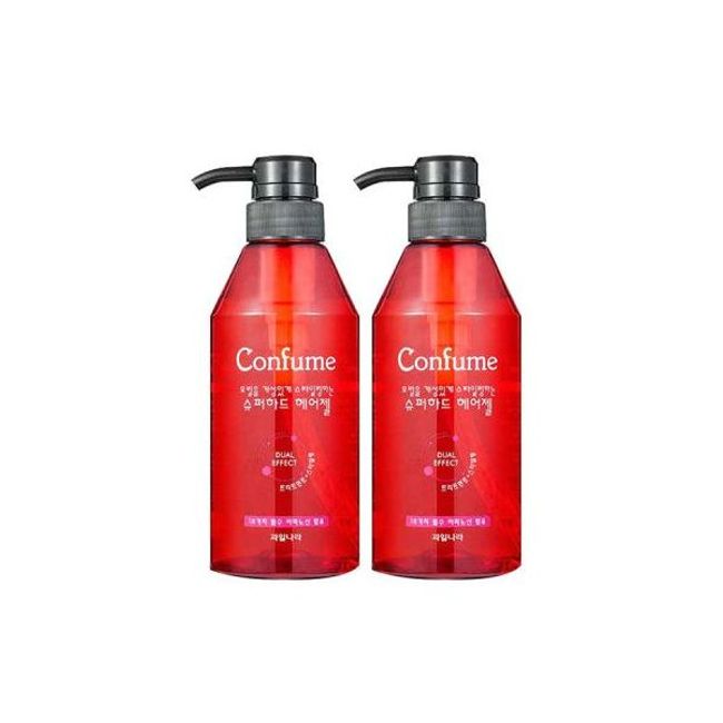 Kwailnara Confume Super Hard Hair Gel 400ml 2pcs Powerful setting power