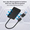 Cablecc NVME M.2 M-Key SATA NGFF SSD Docking External Enclosure with USB3.0 Type-C Type-A Horizontal Cable RTL9210B Chipset